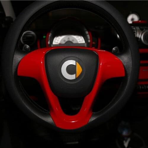 Car Steering Wheel Decorative Shell For Mercedes Smart Fortwo 451 Accessories Interior Styling Modification Car Sticker