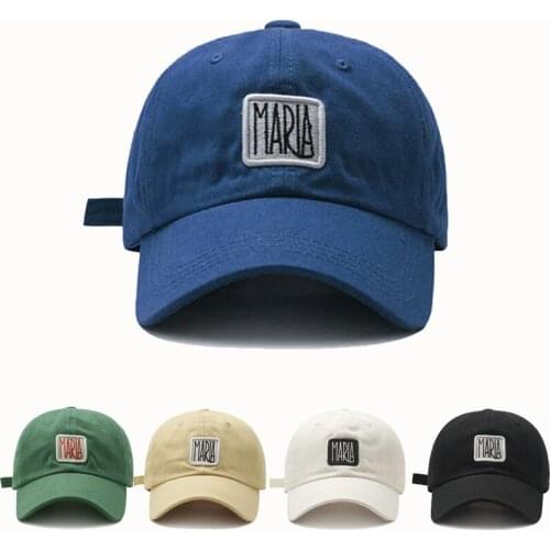 Womens Baseball Cap MARIA Letter Embroidery Kpop For Female Snapback Hip-Hop Summer Hat Cotton Mens Hat Cotton BQMBQM114