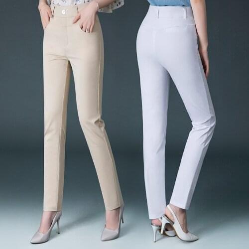 Spring and Summer Thin Ladies Casual Pants New High Stretch Fashion Super Large Size Bottoming Pants Women Bottoms Pants