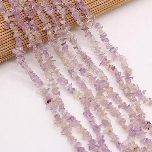 40CM Irregular Freeform Chip Gravel Beads Natural Amethysts Beads For Jewelry Making DIY Necklace Bracelet 3x5-4x6mm