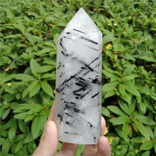 Black Tourmaline Crystal Point Stone Stones Crystal Stones Crystals Wicca Cristal Islande Pierre Naturelle Cristaux Healing Gift