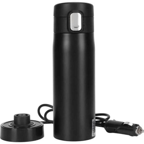 Electric Kettle 350ml Car Electric Kettle 12V/24V Intelligent Switching Insulation Boiling Cup Black Kitchen Supplies