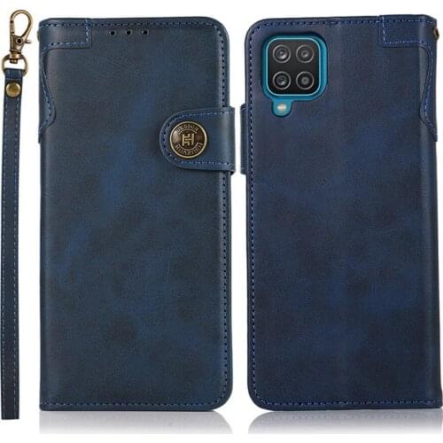 Retro Flip Wallet Case for Samsung M12 2021 Leather Luxury Magnetic Card Slot Cover Samsung Galaxy M12 Case M 12 Stand Cover