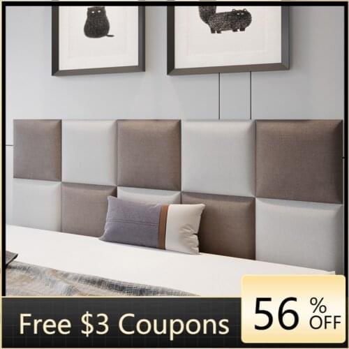 Bed Headboard Thick Self-Adhesive Headboard Soft Bag Anti-Collision Tatami 3d Stereo Stickers Bedroom Wall Decoration