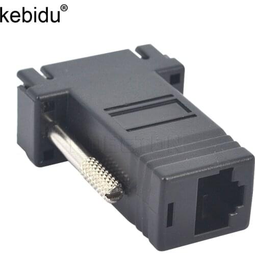 Kebidu 5pcs/lot VGA Extender Male to LAN CAT5 CAT6 RJ45 Network Cable Female Adapter Connector Converter Kit for PC Laptop