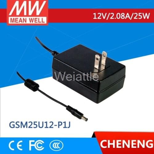 MEAN WELL original GSM25U12-P1J 12V 2.08A meanwell GSM25U 12V 25W AC-DC High Reliability Medical Adaptor
