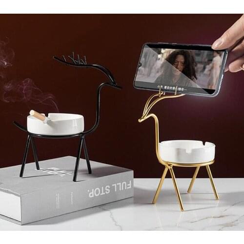 Cute deer ashtray simple modern office home living room decoration ashtray