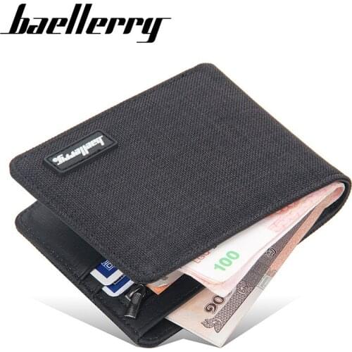 Baellerry 2021 Card Holders Men Wallet Money Bag Vintage Mens Luxury Business Leather Wallet Short Slim Male Purse Money Credit