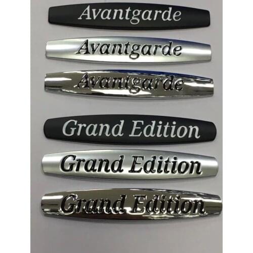 10pcs New Car Styling Good Quality Black Silver Avantgarde Grand Edition Side Fender Sticker Badge Emblem