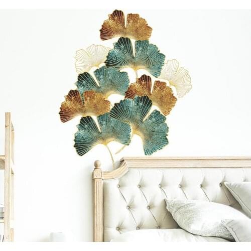 Green Ginkgo Leaf Flowers Wall Stickers Sofa Bedroom Room Decor Aesthetic Living Room Art Mural Diy Home Decoration Wallpaper