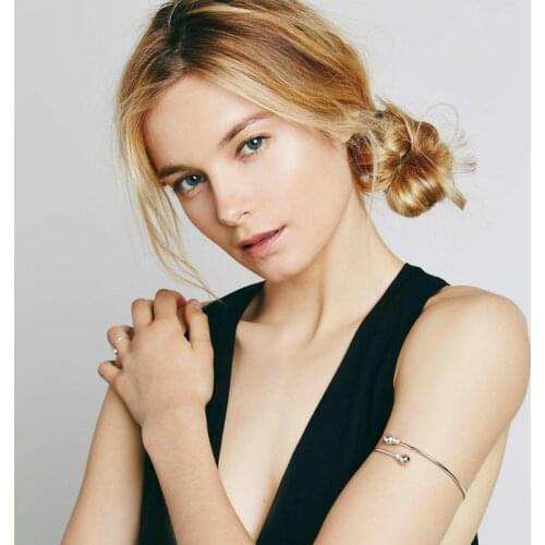 Top New fashion jewelry accessories mix color Alloy punk geometry bead shape arm bracelet best gift for girl wholesale BA-158