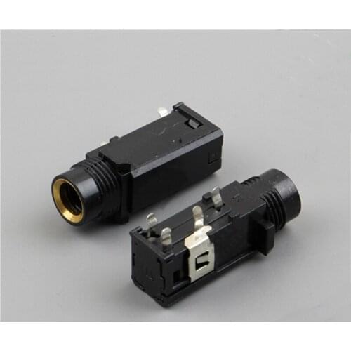 PJ-604A high quality gold plated 6.35MM socket 6030 microphone socket 4 foot stereo headphone socket