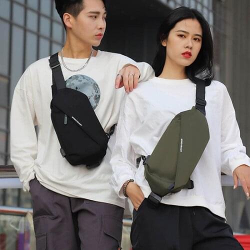 Adjustable Crossbody Bags Waterproof Sports Chest Bag Casual Large Capacity Canvas Bag 2021 Fashion Unisex Belt Waist Pack