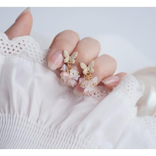 XIYANIKE Gold Color Bowknot Zircon Drop Earrings For Women Geometric Earrings 2021 Trend New Fashion Party Jewelry Brincos Gift