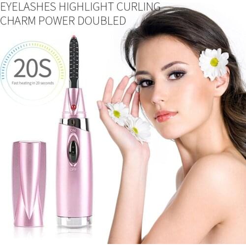 Electric Heated Eyelash Curler USB Charge Makeup Curling Kit Long Lasting Natural Eye Lash Curler Beauty Tools