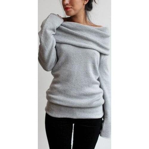 Sudaderas mujer Sexy Fashion hoodies women Sweatshirts Fall Spring pullover long sleeve Slash Neck Femme Survetement