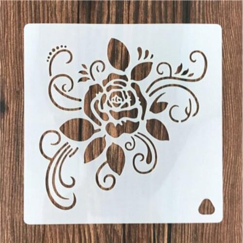 1PC Natural Rose Flower vine Shaped Reusable Stencil Airbrush Painting Art DIY Home Decor Scrap booking Album Crafts