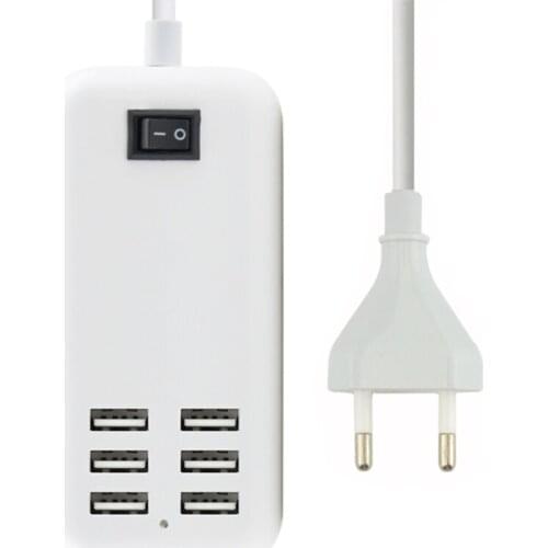 5V 6 Port Fast USB Charger Power Strip for iPhone for ipad For Samsung Android Tablet PC Desktop Wall Charger Adapter Universal