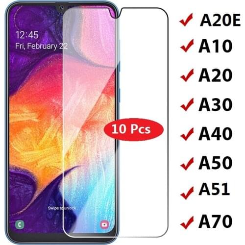10 Pcs Tempered Glass For Samsung Galaxy A10 A20 A20E A30 A40 A50 A51 A60 A70 A71 A80 A90 M20 Screen Protector