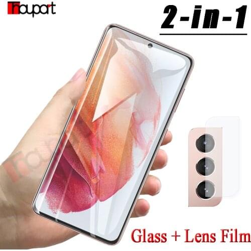 Tempered Glass For Samsung Galaxy S20 FE S 20 Ultra 5G Screen Protector For Samsung S21 Plus Glass + Camera Lens Protective Film