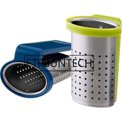 100pcs Tea Infuser Reusable Tea Strainer Cup Teapot Stainless Steel Tea Spoon Filter With Holder Random Colors