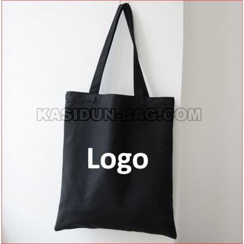 100pcs/lot) personlized custom logo canvas tote cotton shopping bags