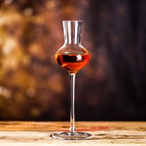140ml Scotland Whisky Smelling Crystal Cup Whiskey Scent Wine Cup Brandy Snifter Crystal Tulip Aroma Professional Tasting Glass