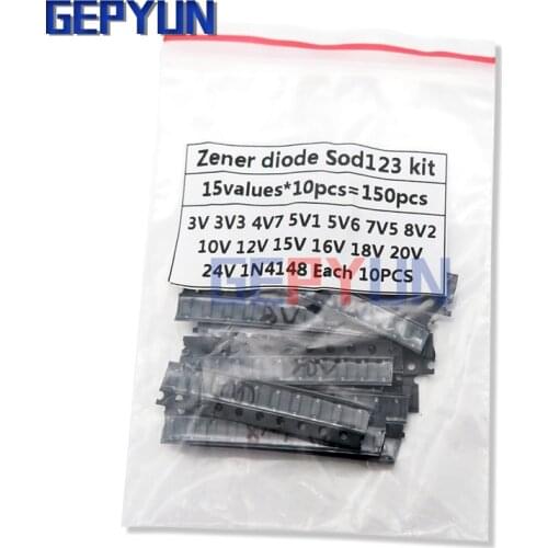 15values*10PCS=150PCS KIT SOD-123 1206 0.5W Zener diode SMD package hjxrhgal