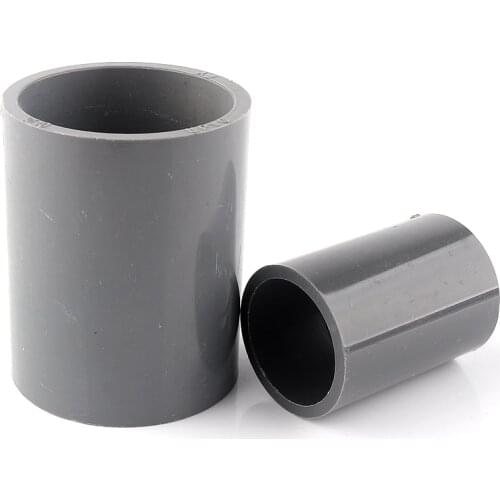 5~50pcs ID 20~50mm Mounting Hydroponics PVC Pipe Straight Equal Connector Plastic Pipe Straight Connector Plastic Joint Fittings