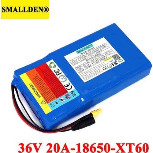 36V 20Ah Lithium Battery Pack 18650 20000mAh High rate 20A BMS for Balancing scooter E-bike lawn mower 42V batteries