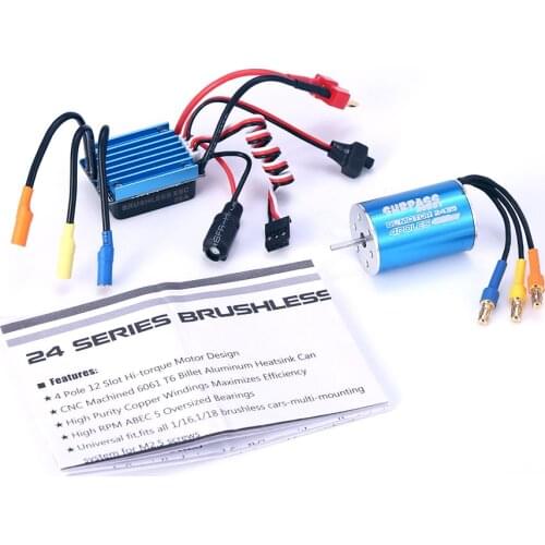 SURPASS HOBBY 2435 4800KV Sensorless Brushless Motor With 25A Brushless ESC Combo
