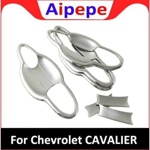 For Chevrolet Cavalier 2018 2019 Accessories Styling ABS Chrome Car Door Protector Handle Decoration Bowl Frame Cover Trim