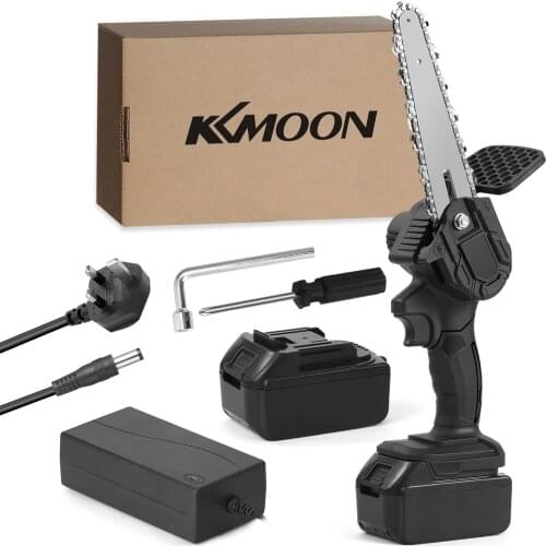KKmoon 6 Inch 48VF Electric Pruning Saws Variable Speeds Rechargeable Small Wood Cutter Spliting Brush Chainsaw Woodworking Tool