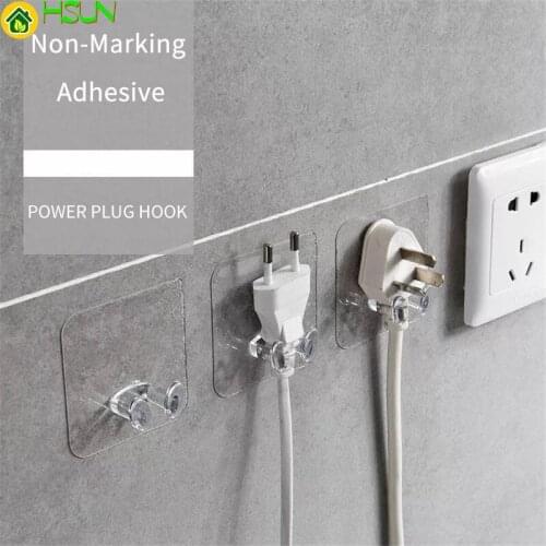 Adhesive Wall Hook Transparent Strong Heavy Load Hanger Holder 6*6cm Rack Suction Cup Sucker For Home Bathroom Kitchen