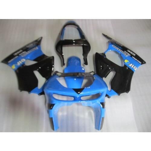 Top selling plastic fairing kit for Kawasaki Ninja ZX6R 98 99 blue black motorcycle fairings set ZX6R 1998 1999 MP07