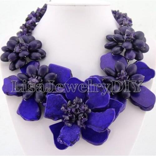 Beautiful Flower African Necklace Statement African Beads Necklace Bridal Party Necklace Bridesmaid Gift HD1870