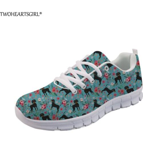 Twoheartsgirl Trend Fashion Coon Hound Sneakers Classic Women Teen Girls Mesh Walking Shoes Luxury Lace-up Ladies Flats