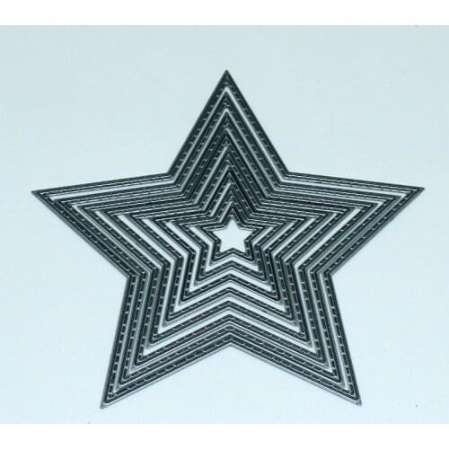 YINISE 132 5 Star Metal Cutting Dies For Scrapbooking Stencils DIY Cards Album Decoration Embossing Folder Die Cutter Template