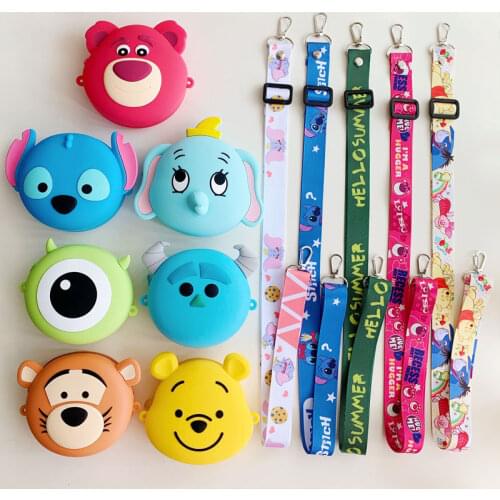Cute Cartoon Anime Coin Purse Girls Purse Kawaii Small Wallet Chain Zipper Silicone Headphone Key Storage Bag Mini Crossbody Bag
