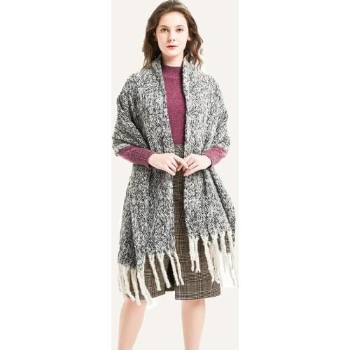 Fashion Lady Scarf Winter Wool Knitted Scarf Warm Soft Shawl and Wraps Bufanda Cachecol Long Tassel Scarve Female Foulard Blankn