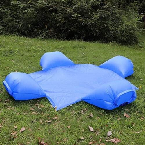 Inflatable Folding Camping Mat Waterproof Four-person Beach Picnic Cushion with Inflatable Pillow for Outdoor Seat Pad