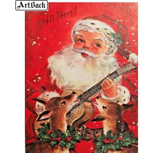 New diamond embroidery Christmas icon full square drill3D diamond painting mosaic home decoration painting artwork Santa deer
