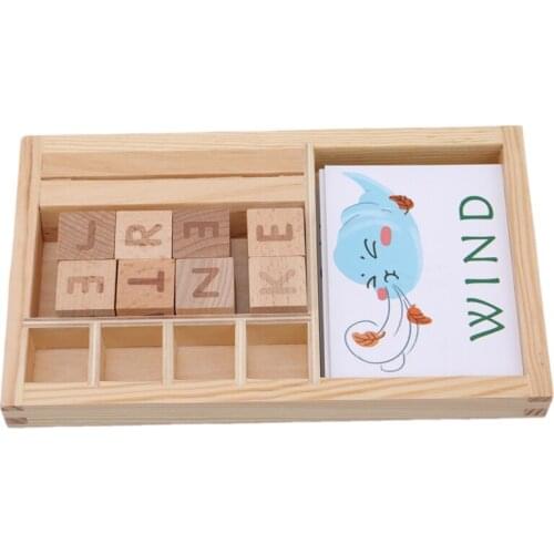 Educational Kids Toy Fun Literacy Word Spelling Match Game - Alphabet Letter Blocks Boards Chess Puzzle Language