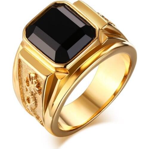 Popular Light Yellow Gold Color with Square Shape Cubic Zirconia Finger Ring Fashion Jewelry