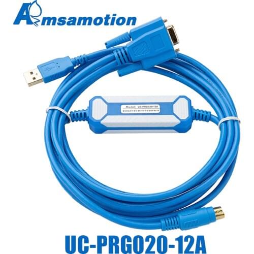 Compatible Delta AH DVP Series PLC DOP-B Series HMI And TP Text Display Programming Cable IFD6601 UC-PRG020-12A