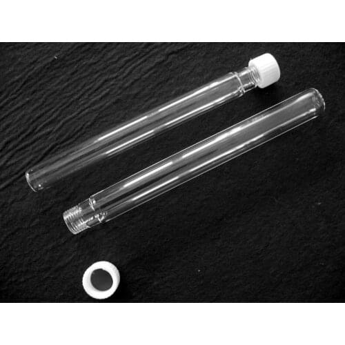 15ml clear Quartz test tube with stopper