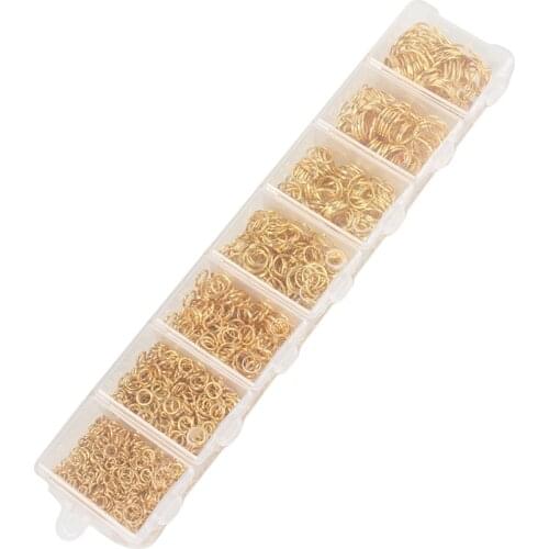 Hot Sale Quality Open Jump Ring Set Split Rings Connectors Jewelry DIY Making Jewelry Accessories Gold Women Party Trendy Alloy