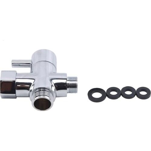 Toilet Water Divider High-quality Water Separator Electroplating Switch Three-way Angle Valve Changeover Valve For Bathroom