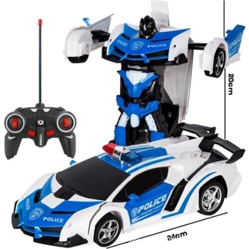 1:18 RC Car Transformation Robots Sports Vehicle Model Robots Toys Cool Deformation Car Kids Toys Gifts For Boys