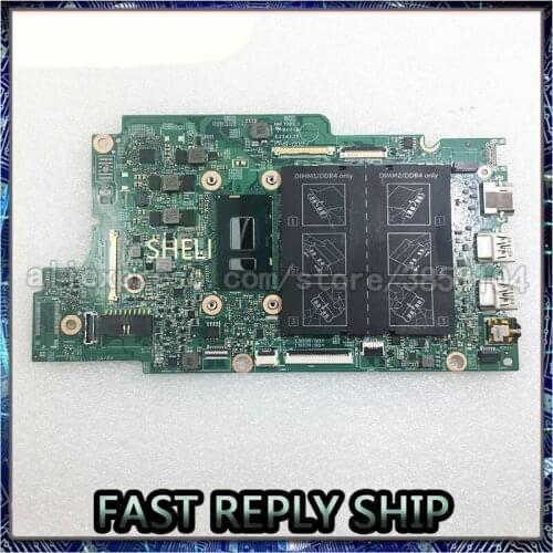 SHELI FOR DELL Laptop Motherboard Inspiron 5379 Laptop Motherboard notebook pc W/ I5-8250U CPU 00KJ0J CN-00KJ0J DDR4 100% test